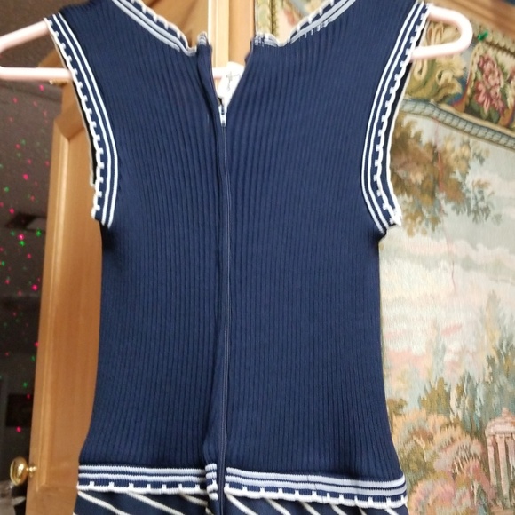 Rare Vintage maxi Dress fluer de lis design - Picture 4 of 5